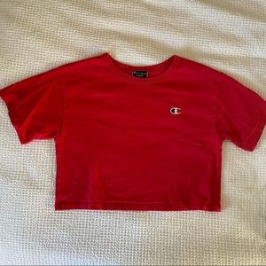 Champion red crop top